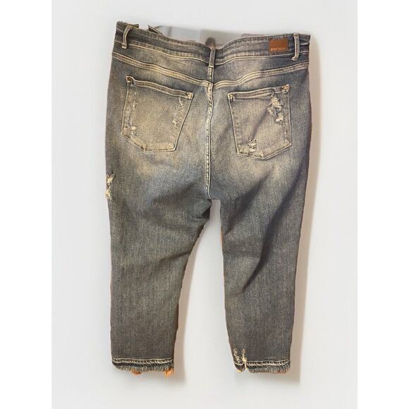 Judy Blue Straight Fit Stretch Womens Plus 20W Distressed Raw Hem Denim Jeans - Picture 6 of 16